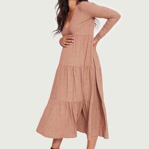 NWT Hatch Elise dress in Auburn/Gold